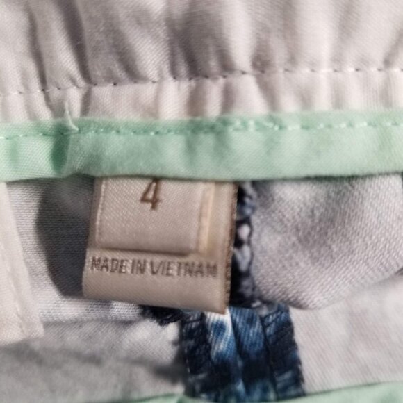 J. Crew Factory Blue & White Chino Crew Stretch Shorts Size 4 - Picture 5 of 5